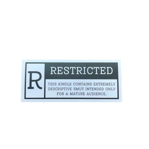 Restricted Mature Audience Kindle Sticker Smut Reader Book Lover Dark Romance